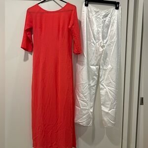 Hot Pink Ao Dai and White Pants